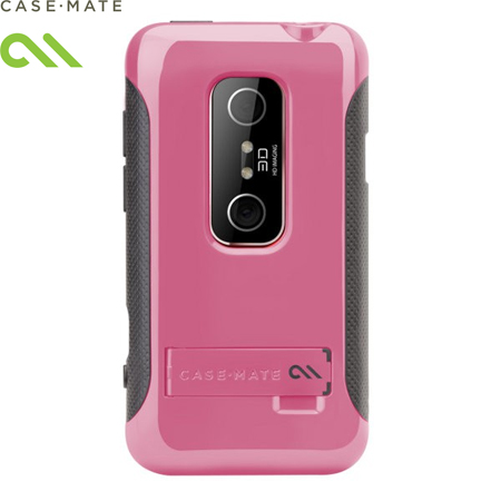 Coque HTC EVO 3D Case-Mate Pop - Rose / grise