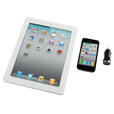 Dual KFZ Ladegerät für iPhone, iPod and iPad mit 2.1A