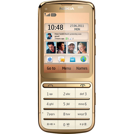 Sim Free Nokia C3-01.5 - 18 Carat Gold Edition