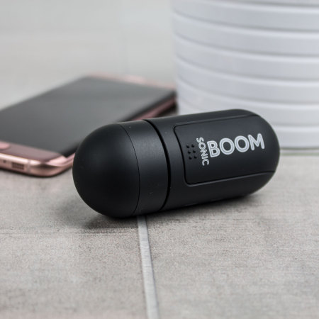 Sonic Boom Portable Vibration Lautsprecher in Schwarz