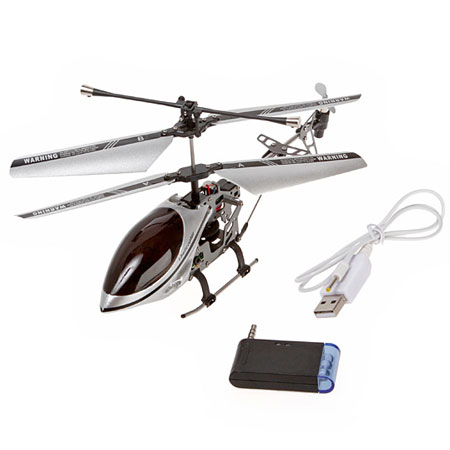 iHelicopter Rechargeable Remote Controlled Copter for Android, iPhone, iPod Touch and iPad
