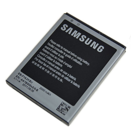 Batterie et cache-batterie officiels Samsung Galaxy S2 - EB-K1A2EWEG - 2 000 mAh - Blanc