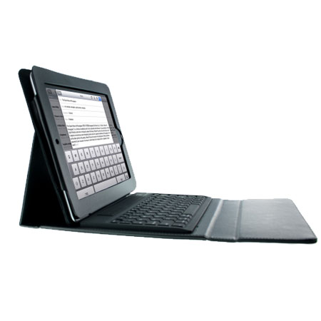 eKit iPad 2 / iPad 3 Folio Deluxe met Bluetooth toetsenbord - zwart