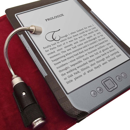 Housse avec lampe Amazon Kindle Luminous - Noire / rouge