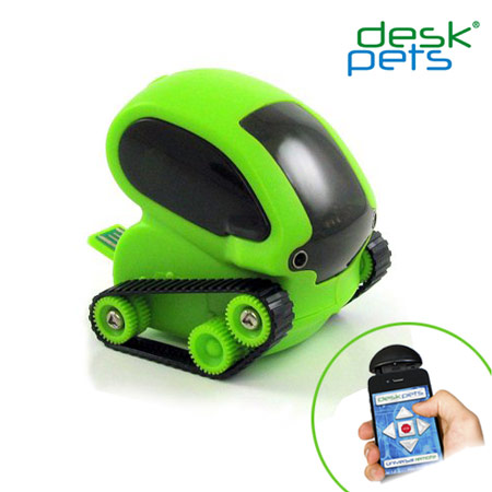 DeskPets TankBot App Controlled Micro Robotic Tank - Green