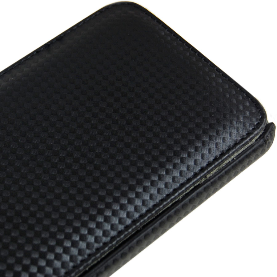 Slimline Carbon Fibre Style Flip Case for Samsung Galaxy Note