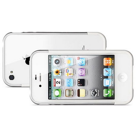 Bumper iPhone 4S / 4  SGP Linear EX Meteor - Blanc / Argent
