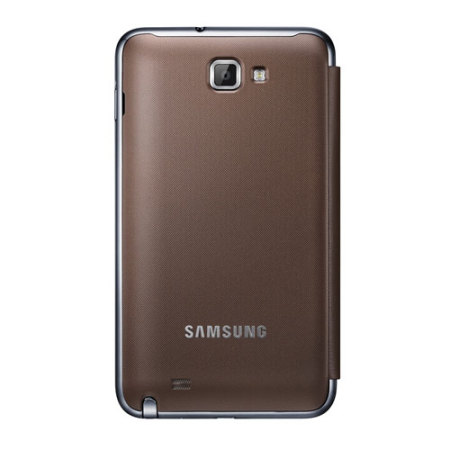 Genuine Samsung Galaxy Note Flip Cover - Brown - EFC-1E1CDEC