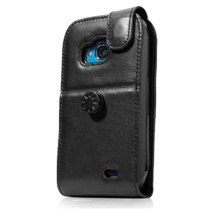 Étui Coque Flip Simili Cuir Noir Pour Nokia Lumia 710 - Neuf - Marque Générique