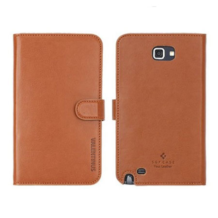 SGP Samsung Galaxy Note Wallet Case Valentinus Series - Brown