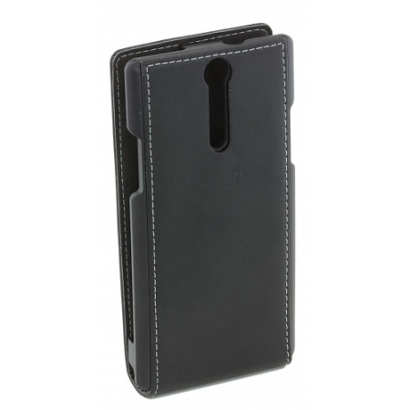 Sony Xperia Leather Style Flip Case - Black