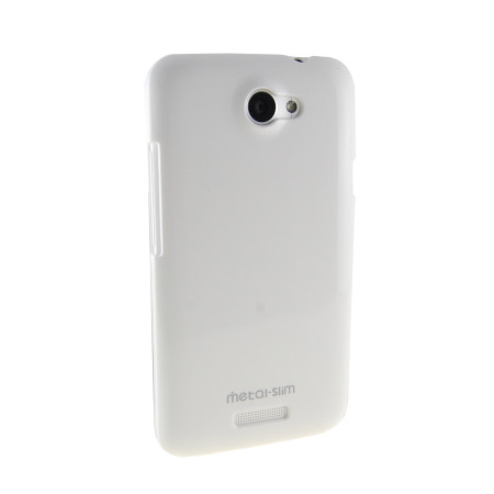 Metal-Slim UV Protective Case for HTC One X - White