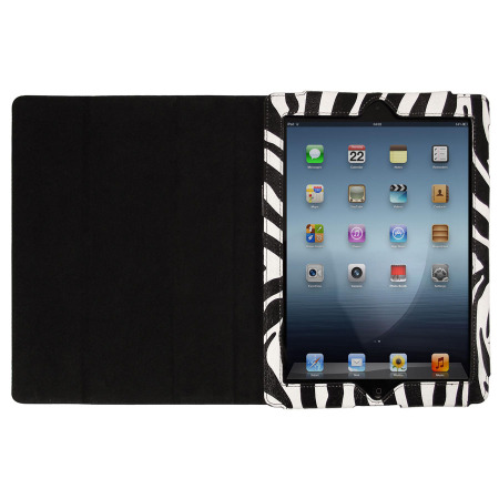Housse iPad 4 / 3 / 2 SD Tabletwear avec rabat style Smart Cover - Zébrée