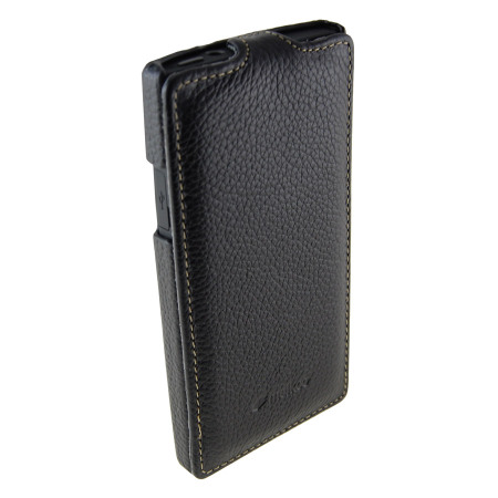 Melkco Premium Leather Flip Case for Sony Xperia S - Black