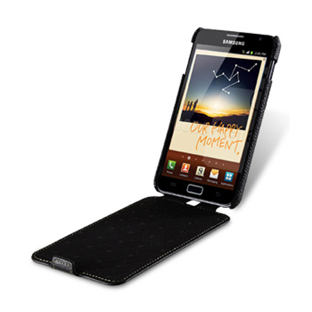 Melkco Premium Leather Flip Case for Samsung Galaxy Note - Black