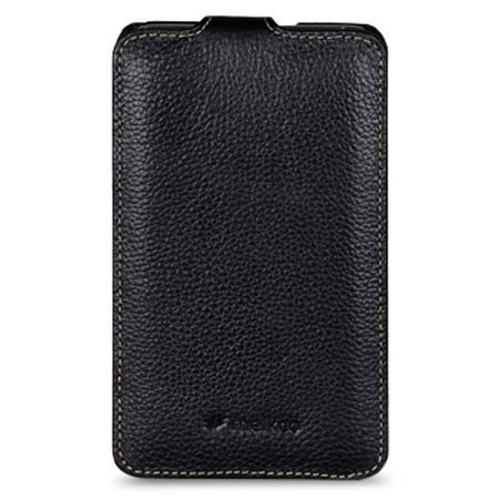 Melkco Premium Leather Flip Case for Samsung Galaxy Note - Black