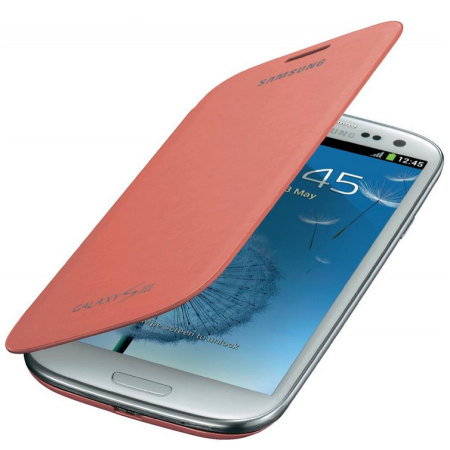 Genuine Samsung Galaxy S3 Flip Cover - Pink - EFC-1G6FPECSTD