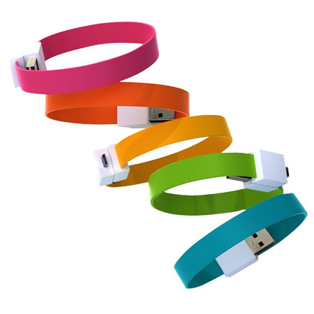 Cable datos Micro USB y iPhone / iPad / iPod Mohzy Loop - Rosa 