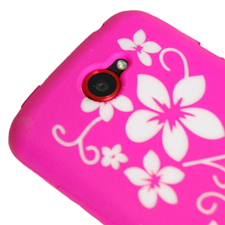 Coque silicone HTC One S - Fleurs
