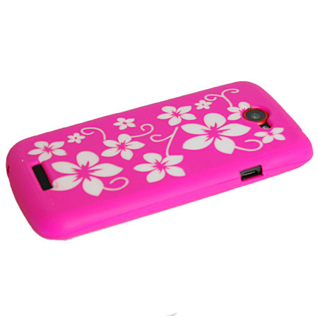 Coque silicone HTC One S - Fleurs