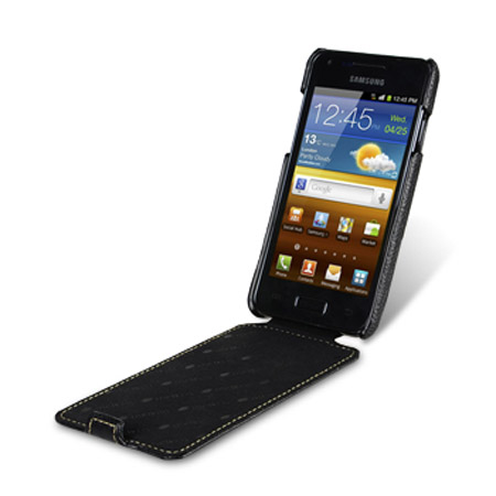 Melkco Premium Leather Flip Case for Galaxy S Advance - Black