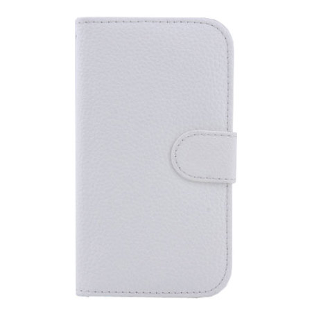 Samsung Galaxy S3 Ledertasche im Brieftaschendesign in Weiß