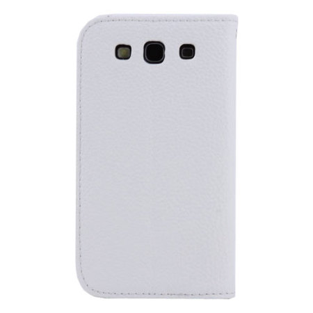 Housse Samsung Galaxy S3 Portefeuille Style cuir - Blanche