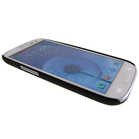 Metal-Slim Protective Case For Samsung Galaxy Black Rubber