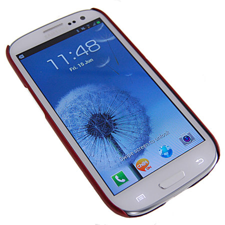 Metal-Slim Protective Case For Samsung Galaxy S3 - Red
