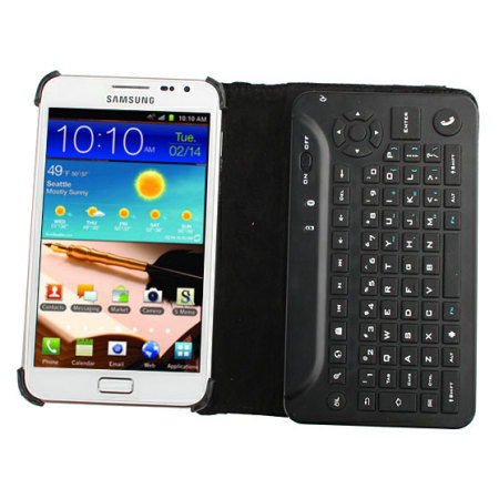Galaxy Note Tasche mit Bluetooth-Tastatur im QWERTY-Layout