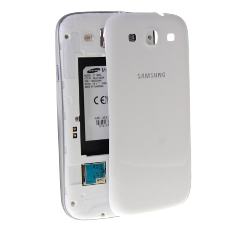 Gangster troosten gloeilamp Genuine Samsung Galaxy S3 i9300 Battery Cover - Ceramic White