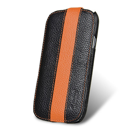 Funda Samsung Galaxy S3 Melko Premium Leather Flip Case - Naranja