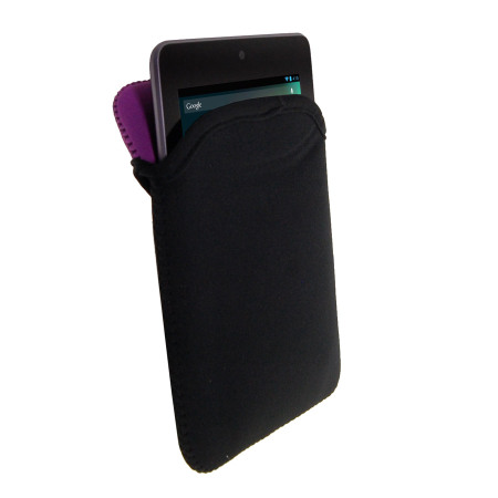 SD TabletWear Google Nexus 7 Slip Pouch - Black / Purple