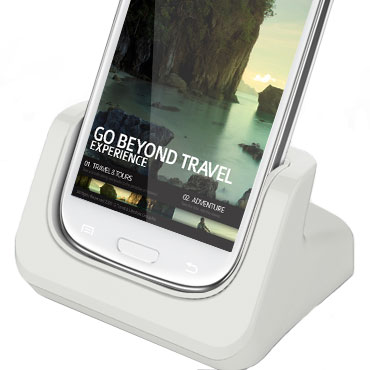 Samsung Galaxy S4 / S3 Case Compatible Dock - White
