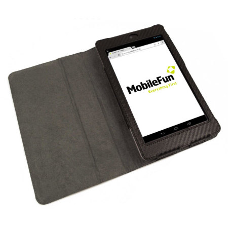 SD TabletWear Stand and Type case Google Nexus 7 - Carbon Fibre Black
