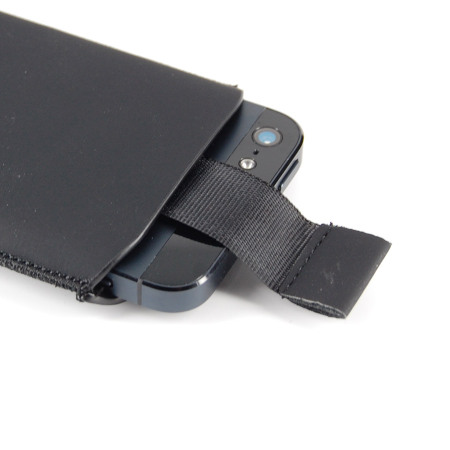 SD Suede Style Pouch Case for iPhone 5S / 5 - Black