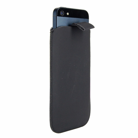Etui de transport iPhone 5S / 5 SD Style Daim - Noir