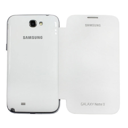 Genuine Samsung Galaxy Note 2 Flip Cover - White - EFC-1J9FWEGSTD