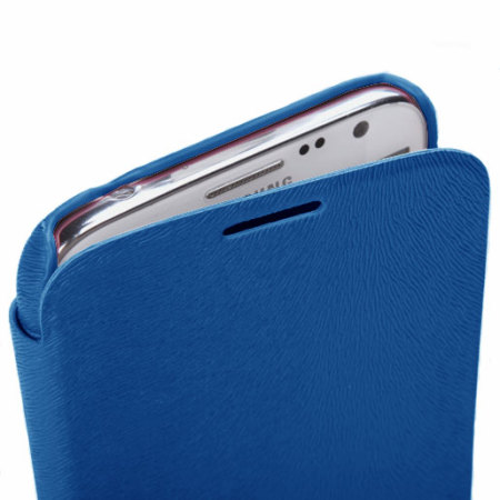 Rock Ultra Thin Leather Flip Case - Samsung Galaxy Note 2 - Dark Blue