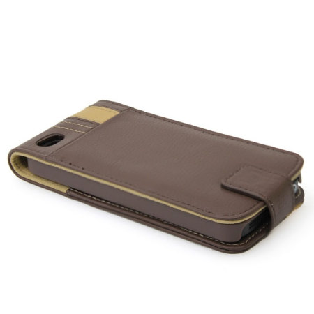 Cool Bananas SmartGuy Leather Flip Case for iPhone 5S / 5 - Chocolate