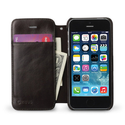 Funda iPhone 5S / 5 Zenus Estime Leather Diary Series - Marrón