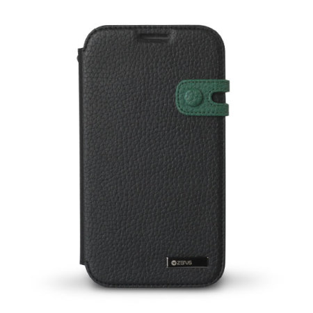 Zenus Masstige Color Edge Diary Case for Galaxy Note 2 - Black / Green