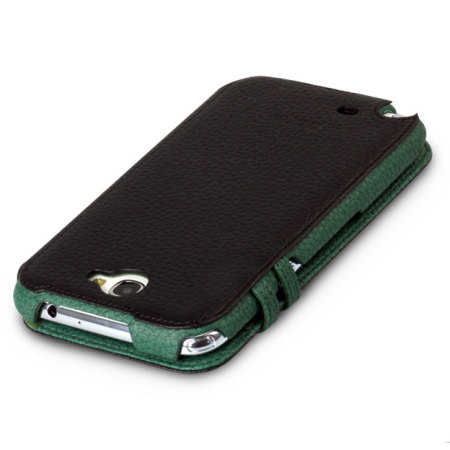 Zenus Masstige Color Edge Diary Case for Galaxy Note 2 - Black / Green