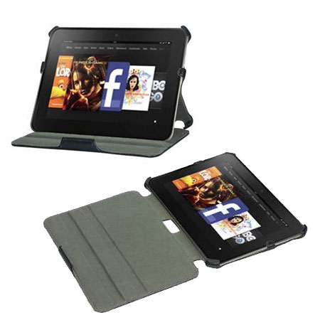 Adarga Faux Leather Kindle Fire HD 2012 Case - Black