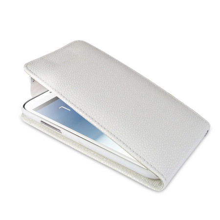 Samsung Galaxy Note 2 Leather Style Flip Case - White