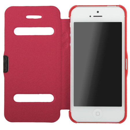 Ultra Slim Side Open Case for iPhone 5S / 5 - Red