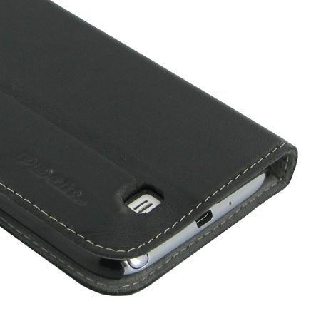 PDair Ledertasche mit integrierter Standfunktion im Buchdesign für Samsung Galaxy Note 2