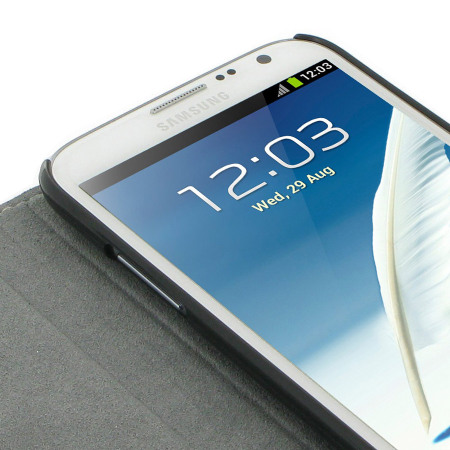 PDair Ledertasche mit integrierter Standfunktion im Buchdesign für Samsung Galaxy Note 2