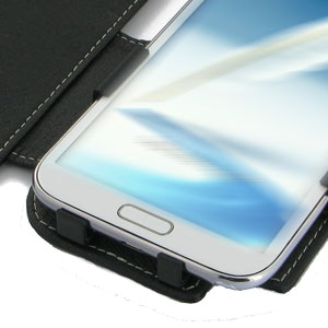 Leren Case voor Samsung Galaxy Note 2 - Boek Type Zwart