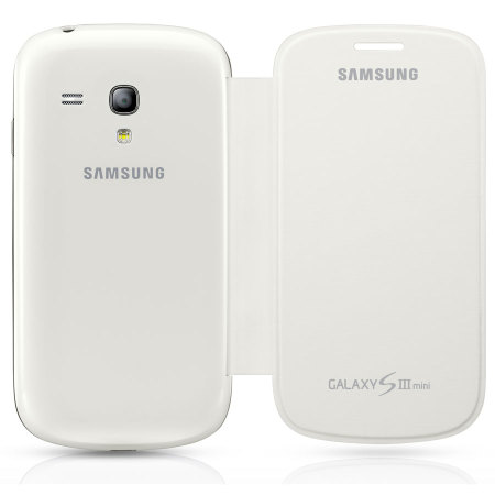 Baron Attentive Harden Genuine Samsung Galaxy S3 Mini Flip Cover - White - EFC-1M7FWEC